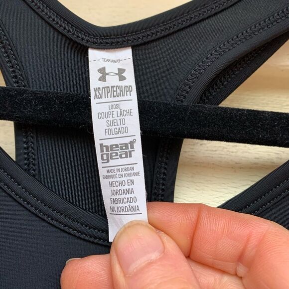 UnderArmour black double attached workout top, XS - Picture 7 of 9